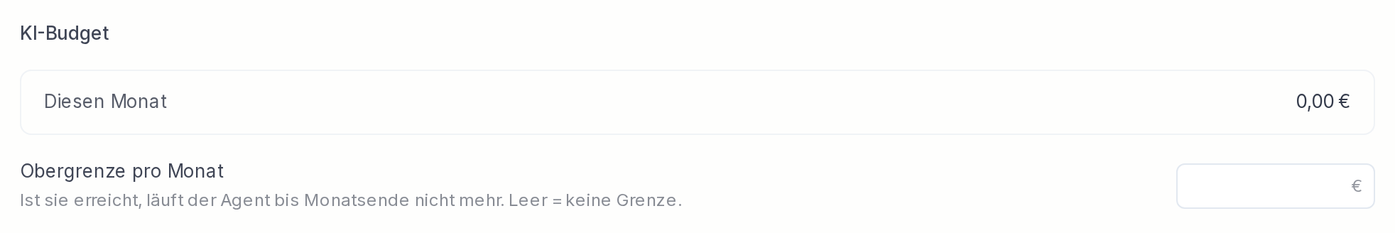 KI-Budget eines Agenten
